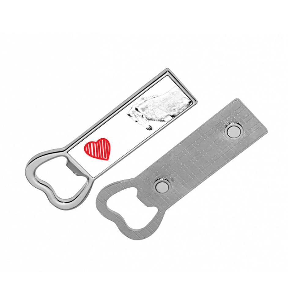 Fjord Horse - bottle opener with a horse, personalized fridge magnet bottle opener, unique gift for men by Art-Dog brand