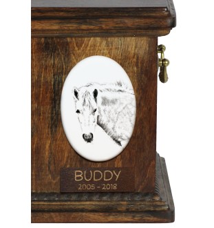 Cheval Fjord - une plaque commémorative avec une photo de cheval, une plaque funéraire avec une impression, une plaque ovale personnalisée de la marque Art-Dog