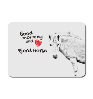 Cheval Fjord - tapis de souris imprimé, tapis de souris personnalisé avec un cheval, un gadget unique pour un employé de bureau de la marque Art-Dog