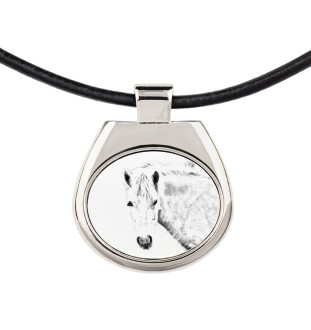 Fjord Horse - horse necklace, personalized pendant with a photo, unique necklace for women and men by Art-Dog brand