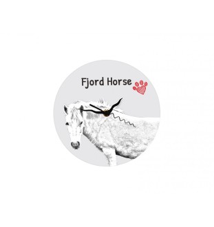 Fjordpferd - Wanduhr mit Pferd, Uhr mit Druck für das Regal, personalisierte Hausdekoration der Marke Art-Dog