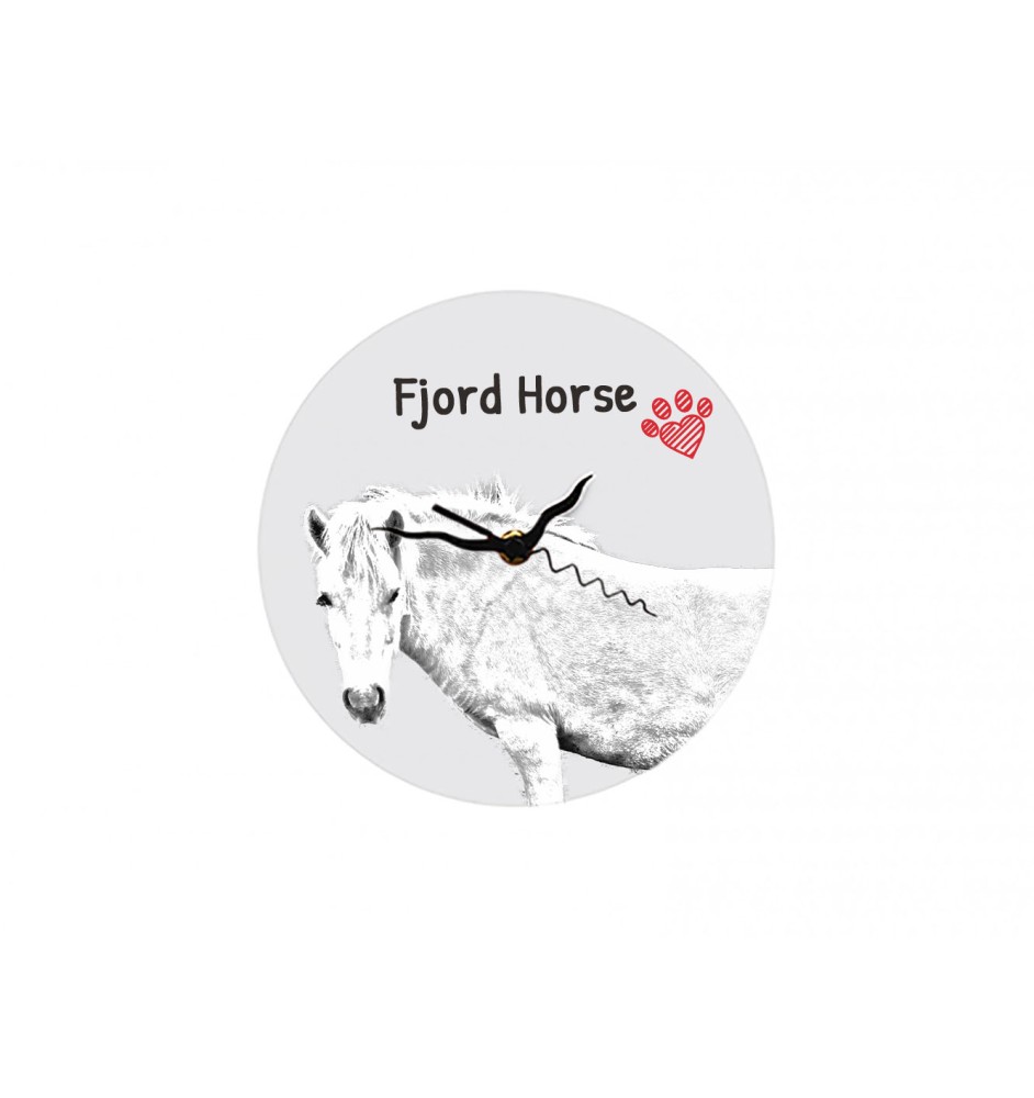 Fjord Horse - wall clock with a horse, shelf clock with a print, personalized home decoration from the Art-Dog brand
