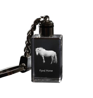 Fjord Horse - Crystal pendant with photo of a horse, illuminated pendant, unique gift by Art-Dog brand
