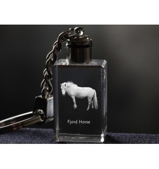 Fjord Horse - Crystal pendant with photo of a horse, illuminated pendant, unique gift by Art-Dog brand
