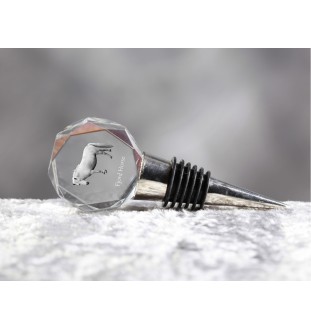 Fjord Horse - Bottle stopper, crystal wine stopper with picture of a horse, personalised gift for bartender by Art-Dog brand