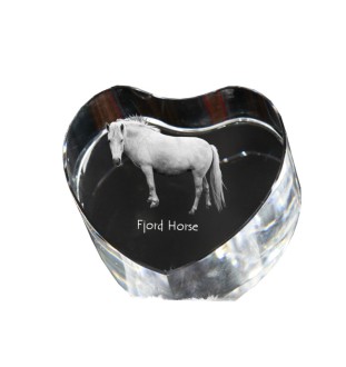 Fjord Horse - a photo of a horse in crystal, a crystal heart, a unique frame with a photo from the Art-Dog brand