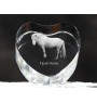 Cheval Fjord - une photo de cheval dans un cristal, un cœur en cristal, un cadre exceptionnel avec une photo de la marque Art-Dog