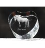 Cheval Fjord - une photo de cheval dans un cristal, un cœur en cristal, un cadre exceptionnel avec une photo de la marque Art-Dog