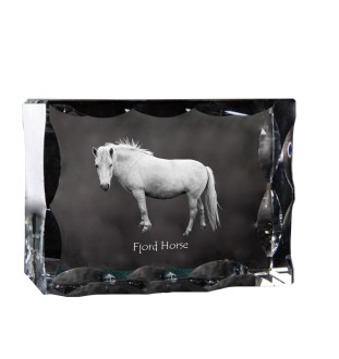 Fjord Horse - kryształ ze zdjęciem konia, szklana statuetka ze zdjęciem, wyjątkowa ramka ze zdjęciem marki Art-Dog