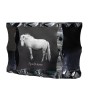 Fjordpferd - crystal with a picture of a horse, glass statuette with a picture, unique frame with a picture from Art-Dog brand
