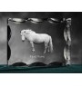 Cheval Fjord - Kristall mit einem Pferdebild, Glasstatuette mit einem Bild, einzigartiger Bilderrahmen der Marke Art-Dog
