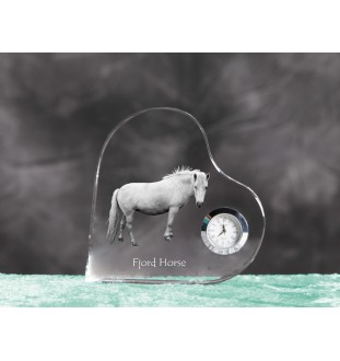Koń fiordzki zegar w kształcie serca z koniem Art-Dog