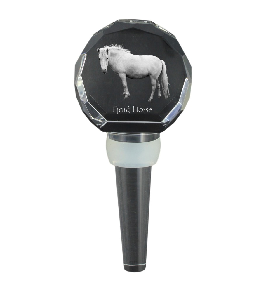Fjordpferd - Kristallflaschenverschluss mit Pferd, einzigartiger Weinverschluss mit Foto, personalisiertes Geschenk für Sommelier der Marke Art-Dog
