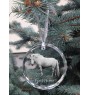 Cheval Fjord - boule de Noël en cristal avec une photo, photo de cheval dans le cristal, décoration personnalisée pour sapin de Noël de la marque Art-Dog