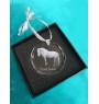 Cheval Fjord - boule de Noël en cristal avec une photo, photo de cheval dans le cristal, décoration personnalisée pour sapin de Noël de la marque Art-Dog