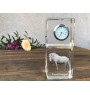 Cheval Fjord - montre en cristal avec photo, photo de cheval dans le cristal, horloge de bureau personnalisée de la marque Art-Dog