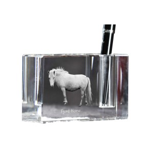 Fjord Horse - Pen stand, crystal organiser with picture of a horse, unique desk decoration by Art-Dog brand