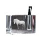 Fjord Horse - Pen stand, crystal organiser with picture of a horse, unique desk decoration by Art-Dog brand