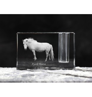Fjord Horse - Pen stand, crystal organiser with picture of a horse, unique desk decoration by Art-Dog brand