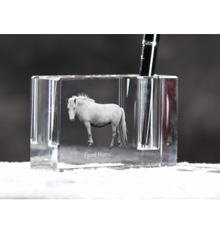 Fjord Horse - Pen stand, crystal organiser with picture of a horse, unique desk decoration by Art-Dog brand