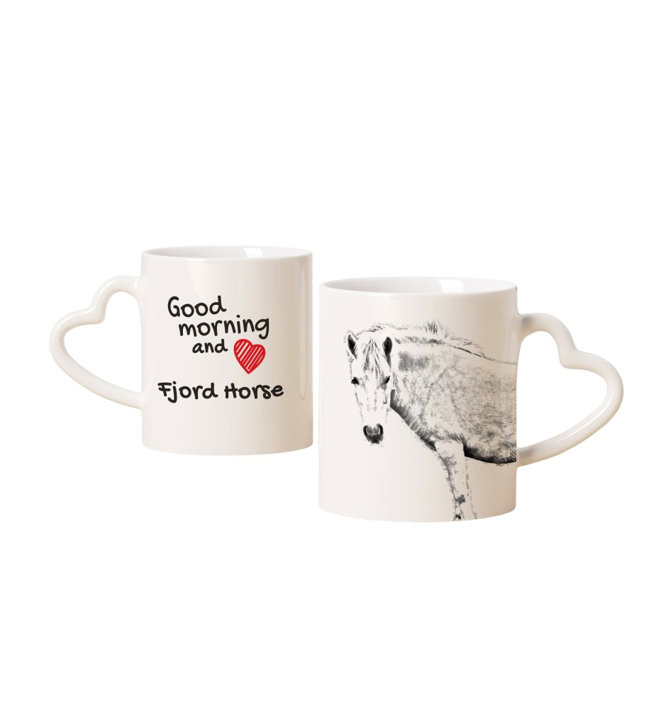 Fjord Horse - cup with a dog, adorable cup with a heart-shaped handle, universal gift from the Art-Dog brand