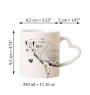 Fjord Horse - cup with a dog, adorable cup with a heart-shaped handle, universal gift from the Art-Dog brand