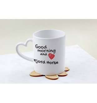 Fjord Horse - cup with a dog, adorable cup with a heart-shaped handle, universal gift from the Art-Dog brand