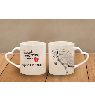 Koń fiordzki kubek z koniem good morning serce Art-Dog