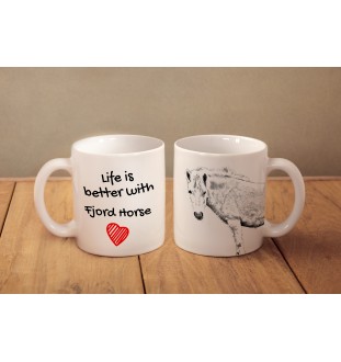 Koń fiordzki kubek z koniem life is better Art-Dog