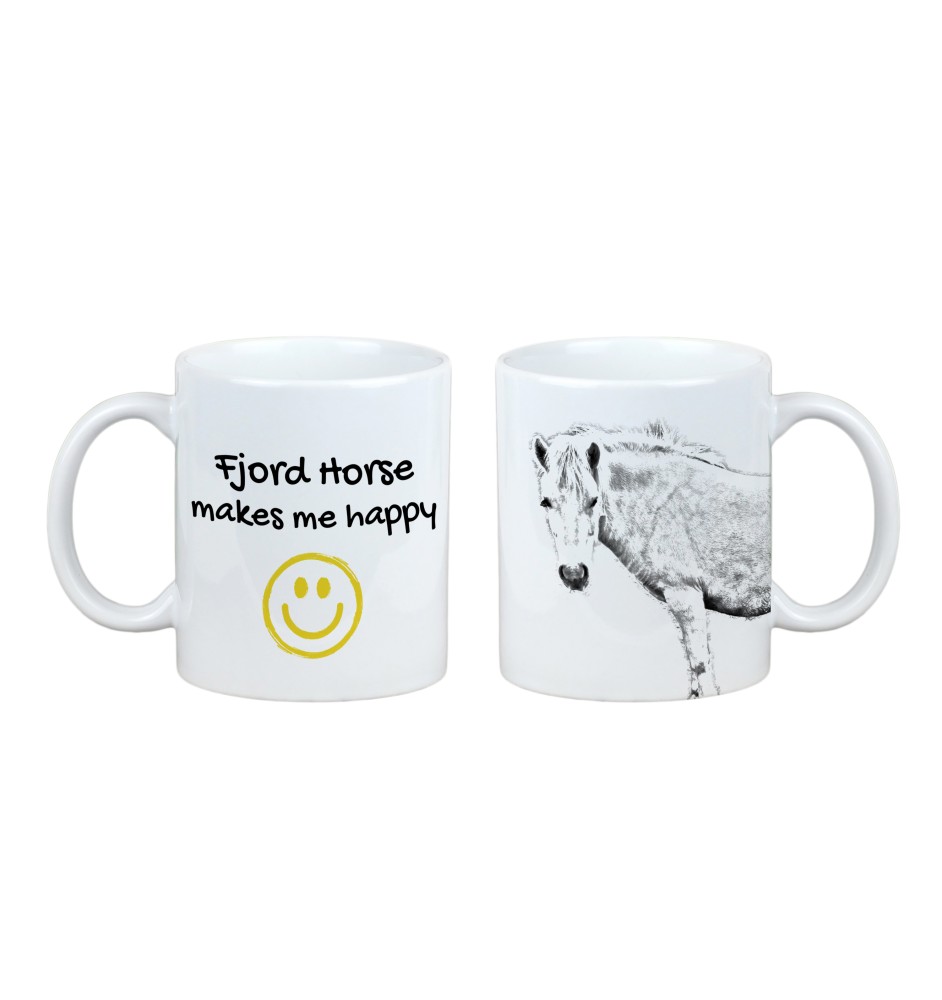 Fjordpferd - Becher mit Pferd, fröhlicher Becher für Hundefreunde, personalisiertes Geschenk der Marke Art-Dog