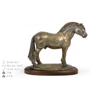 Fjordpferd - Reiterstatue, Pferdesilhouette auf Holz, prestigeträchtiger Preis im Wettbewerb der Marke Art-Dog