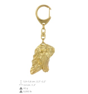 Cheval bai - Porte-clés doré avec cheval, décoration de sac à main, accessoire de luxe de la marque Art-Dog