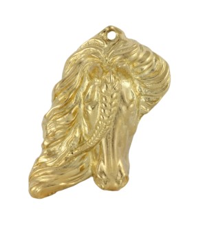 Cheval bai - Porte-clés doré avec cheval, décoration de sac à main, accessoire de luxe de la marque Art-Dog