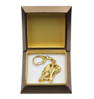 Bay Horse - Gilded key ring with horse, handbag decoration, luxury accessory by Art-Dog brand