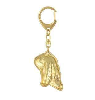 Bay Horse - Gilded key ring with horse, handbag decoration, luxury accessory by Art-Dog brand