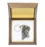 Bay Horse silver-plated keychain with a horse in a decorative box, handbag ornament, backpack pendant by Art-Dog