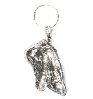 Cheval bai - porte-clés argenté avec un cheval dans une boîte décorative, décoration de sac à main, pendentif pour sac à dos de la marque Art-Dog