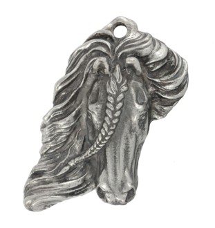 Cheval bai - porte-clés argenté avec un cheval dans une boîte cadeau, décoration de sac à main, pendentif pour sac à dos de la marque Art-Dog