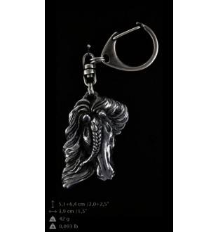 Bay Horse Silver-plated keychain with a horse in a gift box, handbag ornament, backpack pendant by Art-Dog