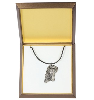 Cheval bai - collier avec un cheval, pendentif en plaqué argent pour les fans de chevaux, bijoux uniques de la marque Art-Dog
