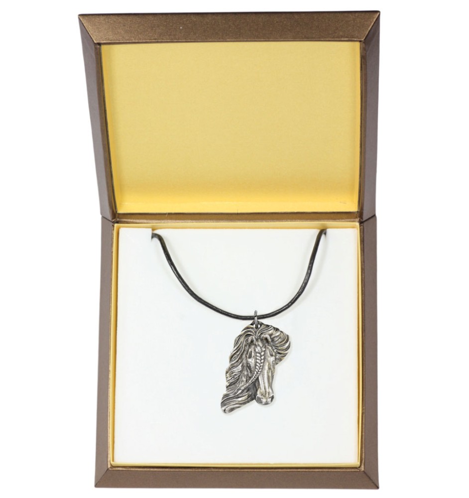 Bay Horse - necklace with a horse, silver-plated pendant for a horse fan, unique jewelry by Art-Dog brand