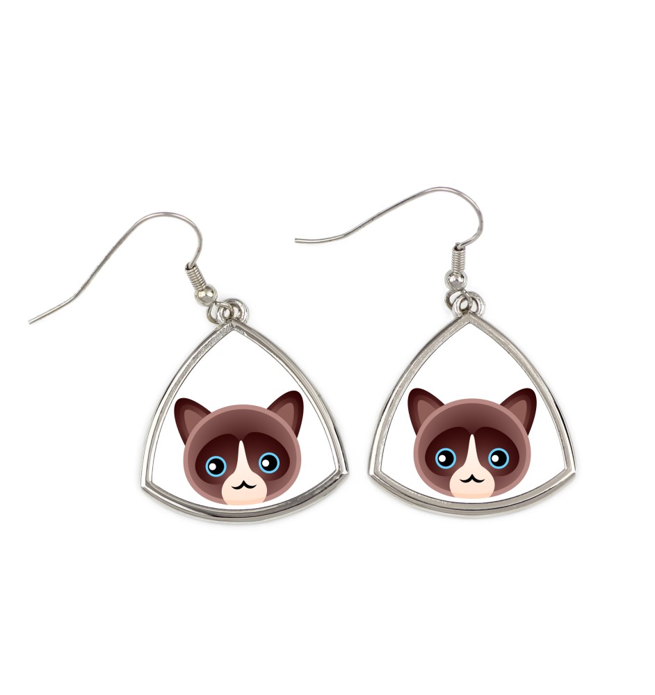 Snowshoe - elegant metal earrings as a gift from the Art-Dog brand