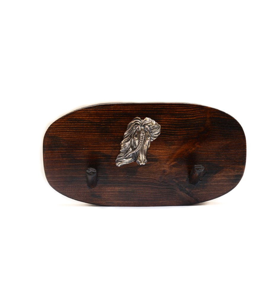 Koń fryzyjski wieszak drewniany podwójny Art-Dog