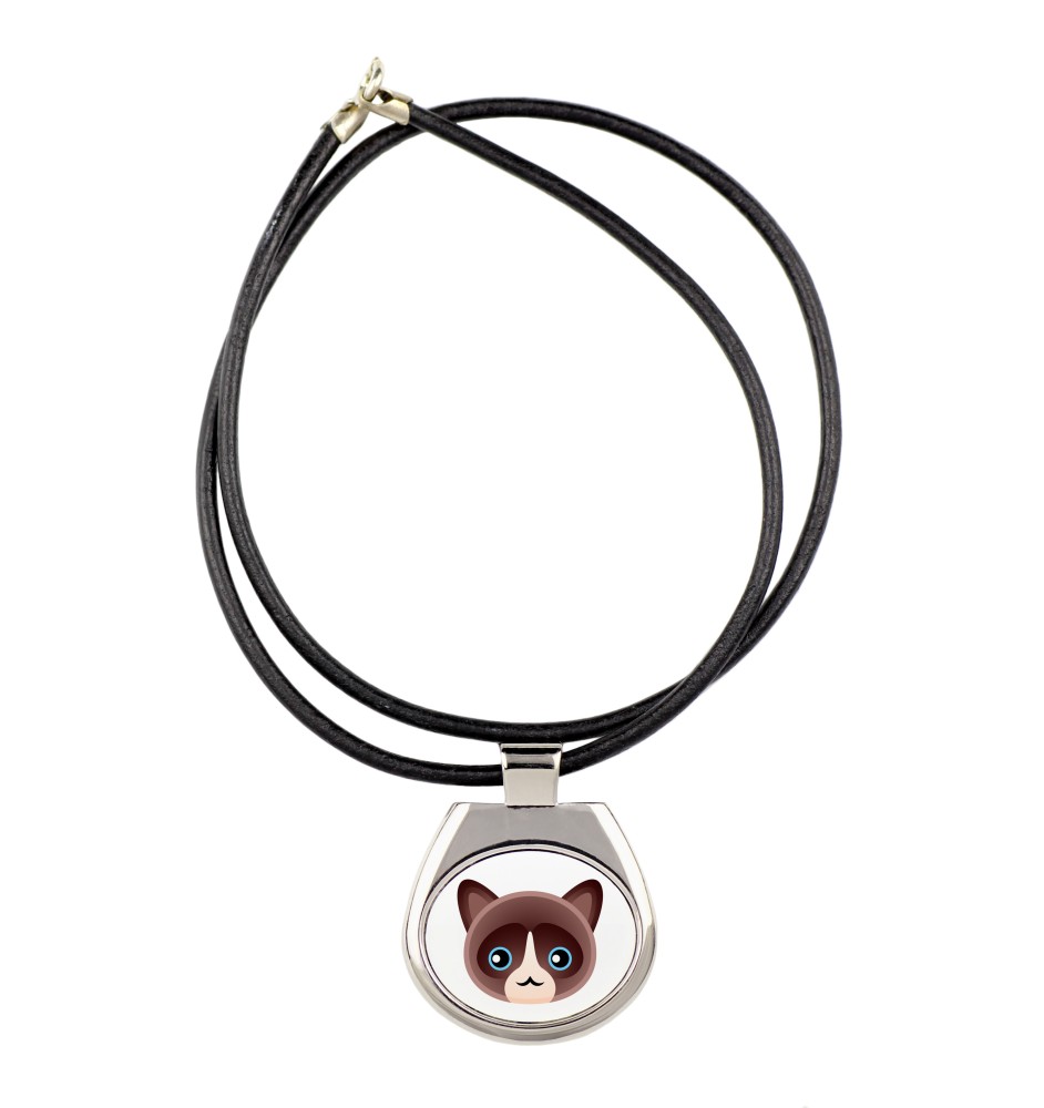 Snowshoe - pendant necklace with graphic on a chain strap by Art-Dog brand