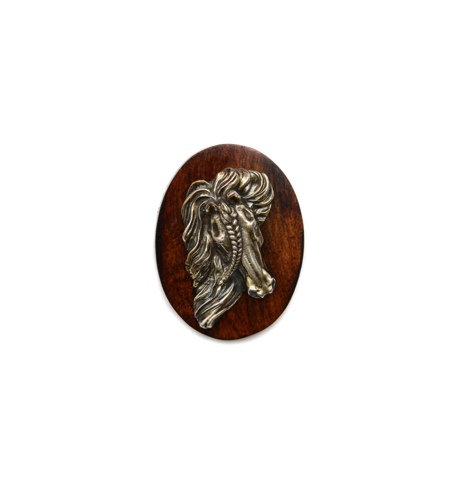 Bay Horse - brooch for a horse show, clip for a starting number, pin with a horse by Art-Dog