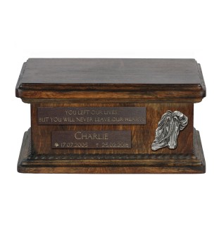 Bay Horse - wooden urn for horse ashes, personalized urn with engraving, small urn for horse ashes by Art-Dog