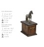 Friesen Hengst - Eine Urne für die Asche eines Pferdes, eine Urne mit einer Statue, eine elegante Urne mit einem Pferd von der Marke Art-Dog.