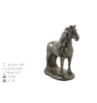 Étalon frison - une urne pour les cendres d'un cheval, une urne avec une statuette, une élégante urne avec un cheval de la marque Art-Dog