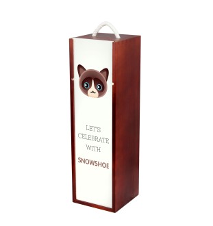 Chat des neiges - boîte à vin avec graphisme et logo de la marque Art-Dog