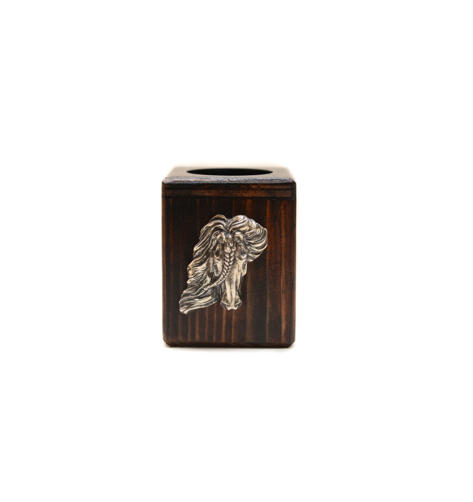 Bay Horse - wooden candlestick with a horse, a unique keepsake after the loss of a dog, handmade by Art-Dog